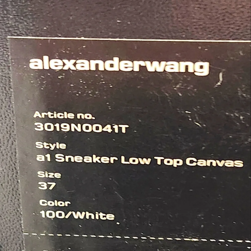 Alexander Wang White Canvas Sneakers - Picture 10 of 12